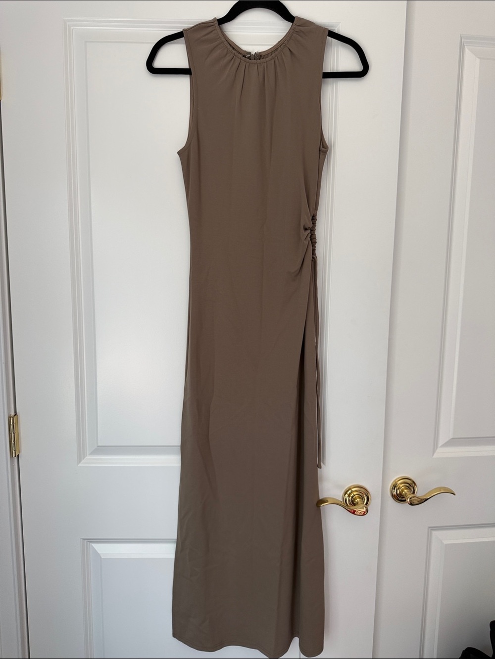 All row taupe Amina dress